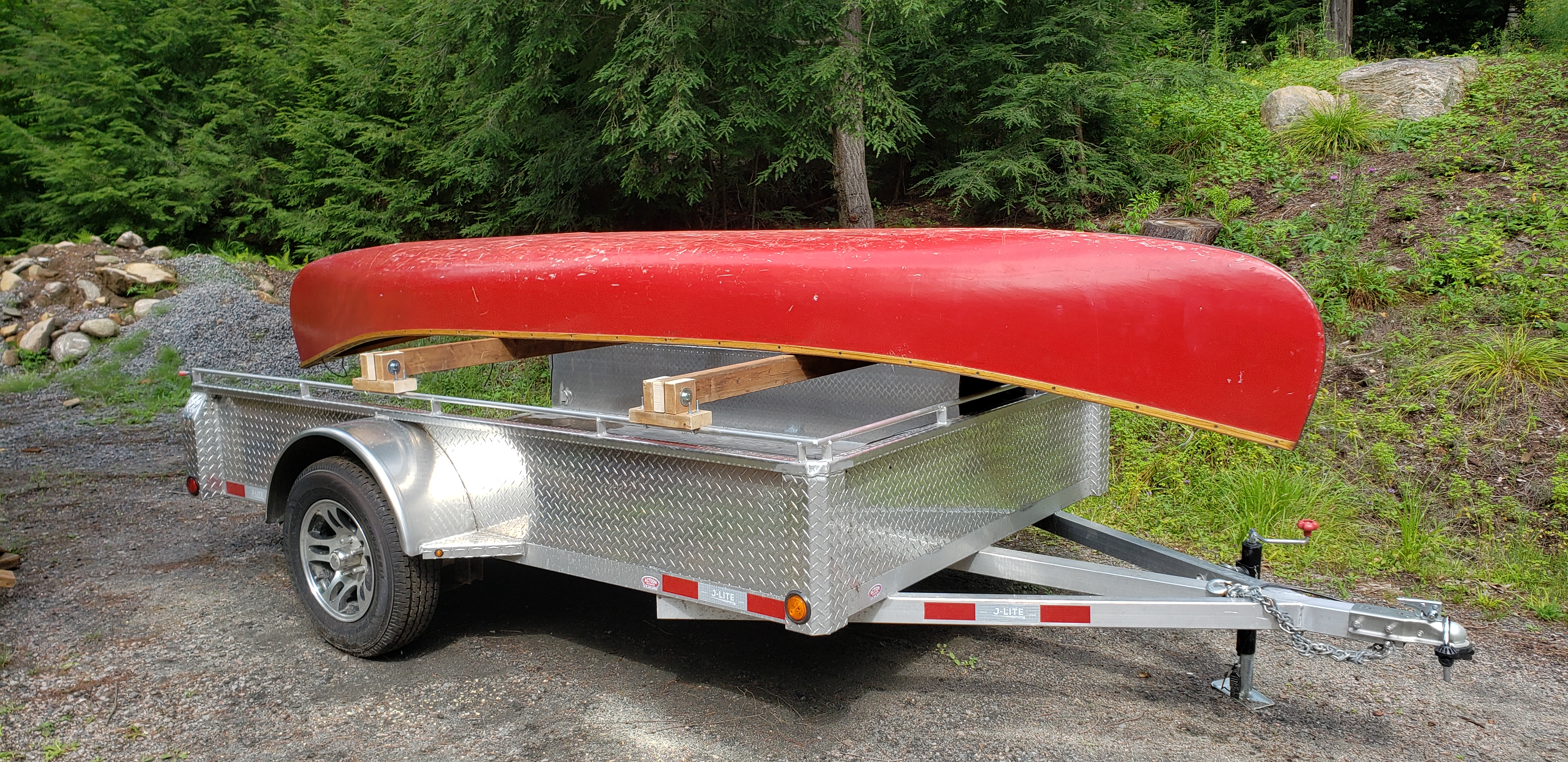 Overview of Trailer Canoe Rack